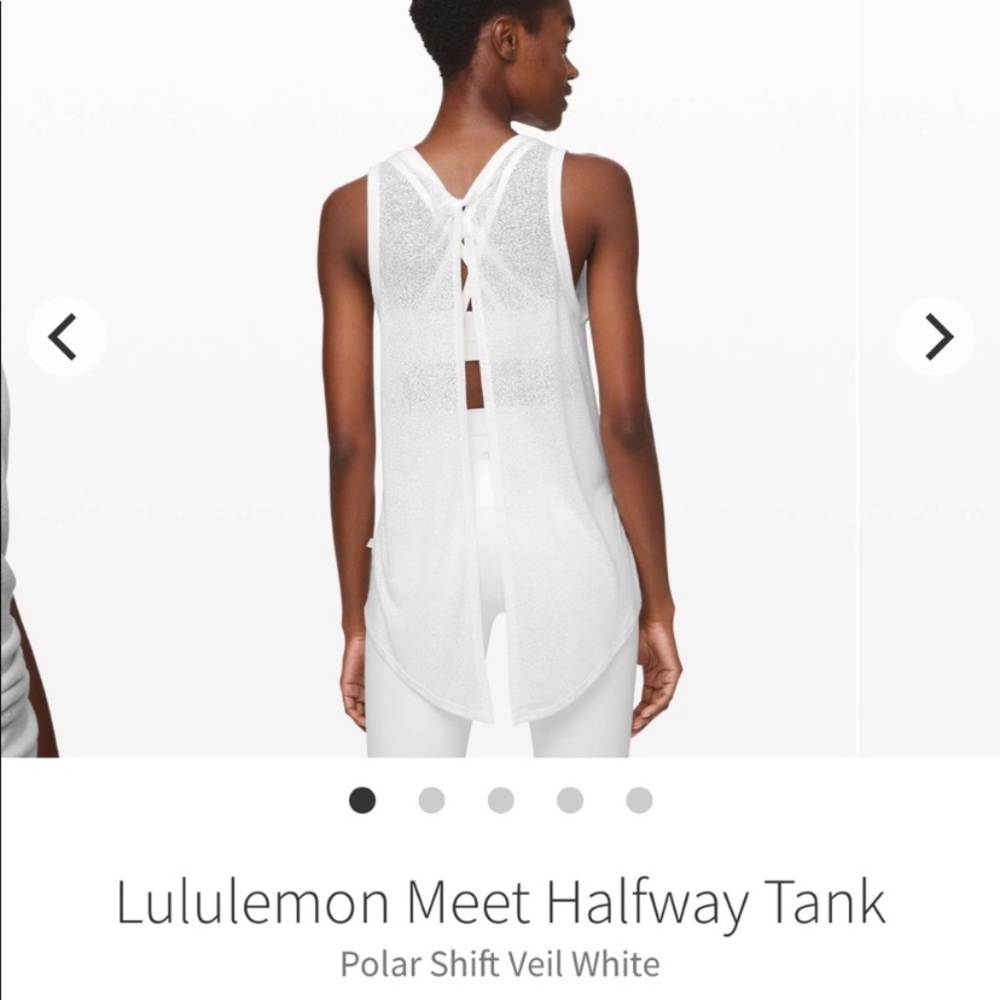 Meet half way Lululemon white sleeveless top tank